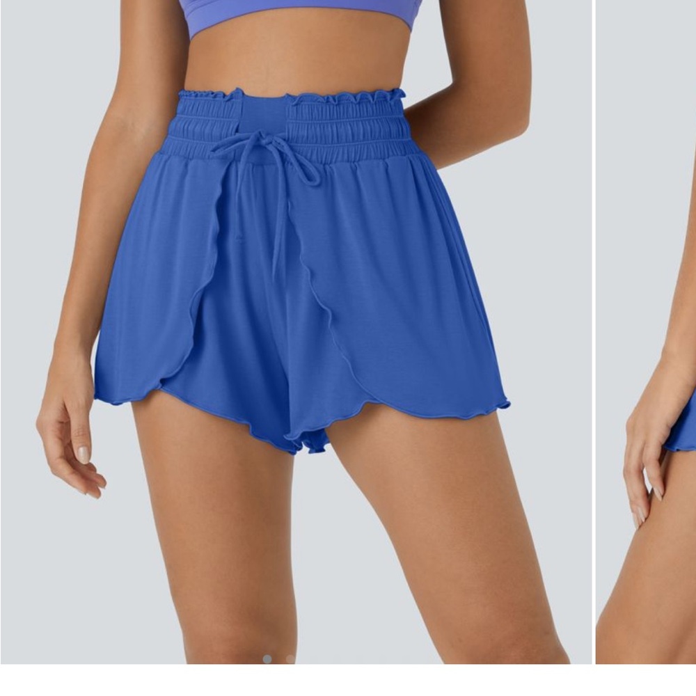 HALARA SIZE L MINT Blue High-Waisted drawstring casual Shorts (worn once)